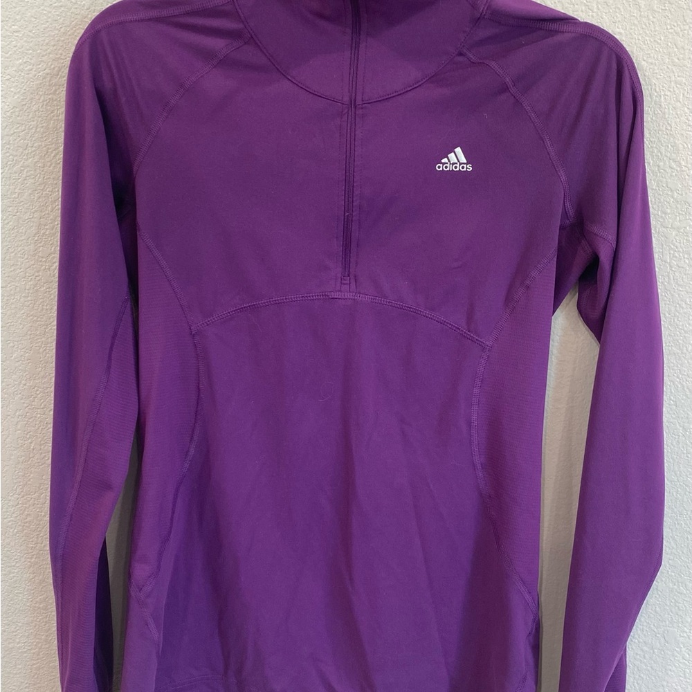 Adidas Purple Climalite Shirt women’s size small quarter zip